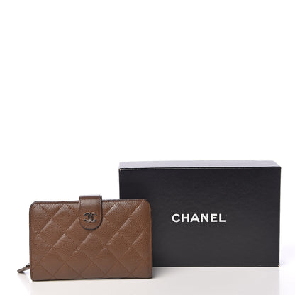 Chanel Caviar Quilted Zipped Pocket Wallet Brown 15 of 15