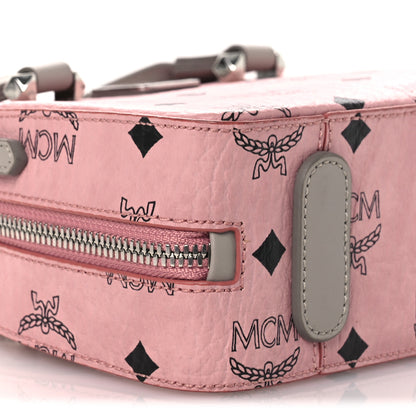 MCM Visetos Mini Half Moon Crossbody Bag Soft Pink 9 of 12