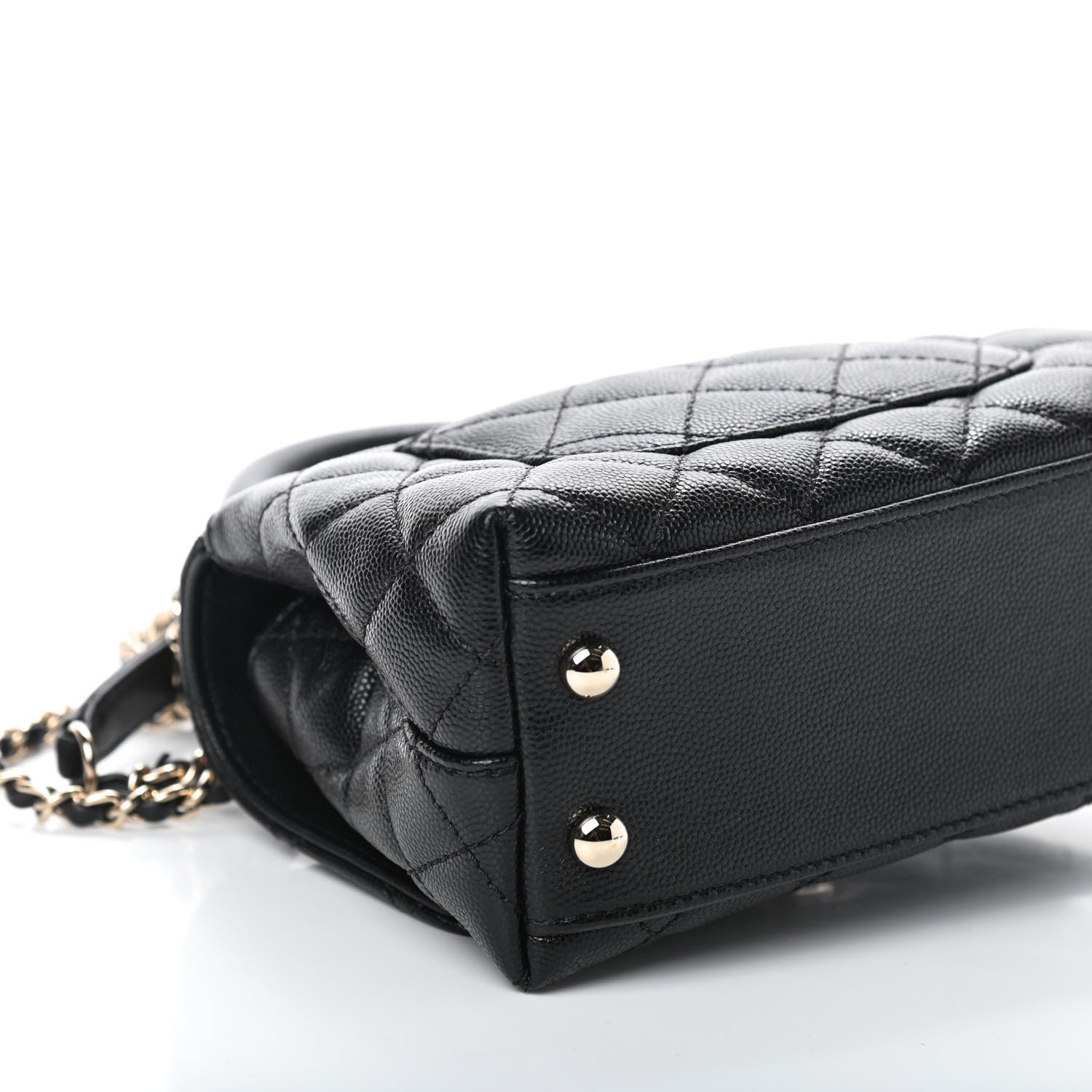 Chanel Caviar Quilted Extra Mini Coco Handle Flap Black 9 of 10