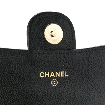 Chanel Caviar Quilted Flap Phone Holder With Chain Black 9 of 15