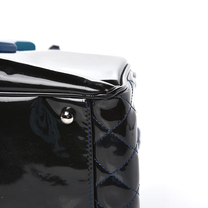 Chanel Vinyl Lipstick Tote Dark Navy Blue 11 of 14