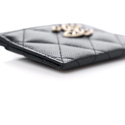 Chanel Caviar Quilted Crystal Card Holder Black 9 of 12