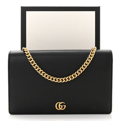 Gucci Calfskin Mini GG Marmont Chain Wallet Black 11 of 11