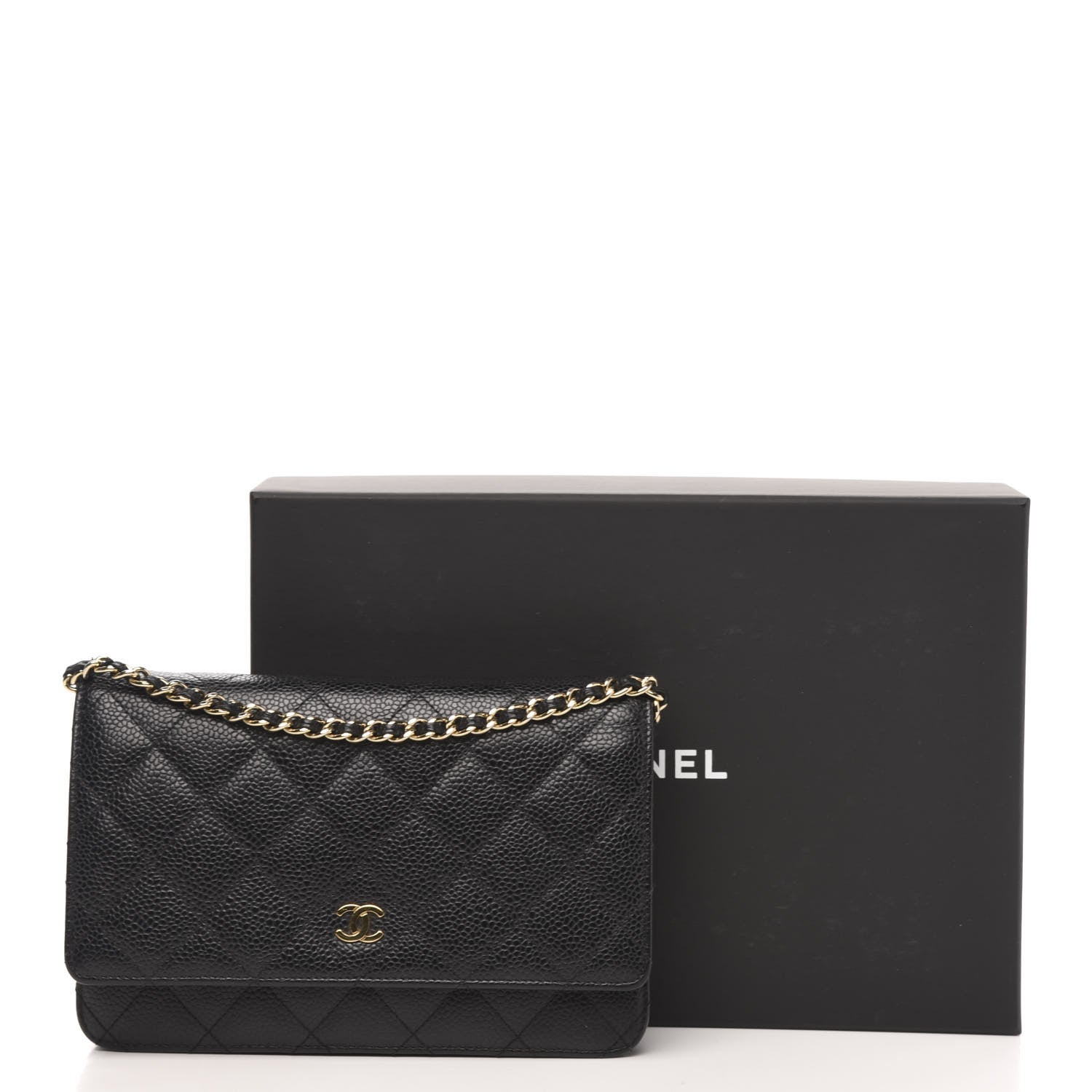 Chanel Caviar Quilted Wallet On Chain WOC Black 11 of 13