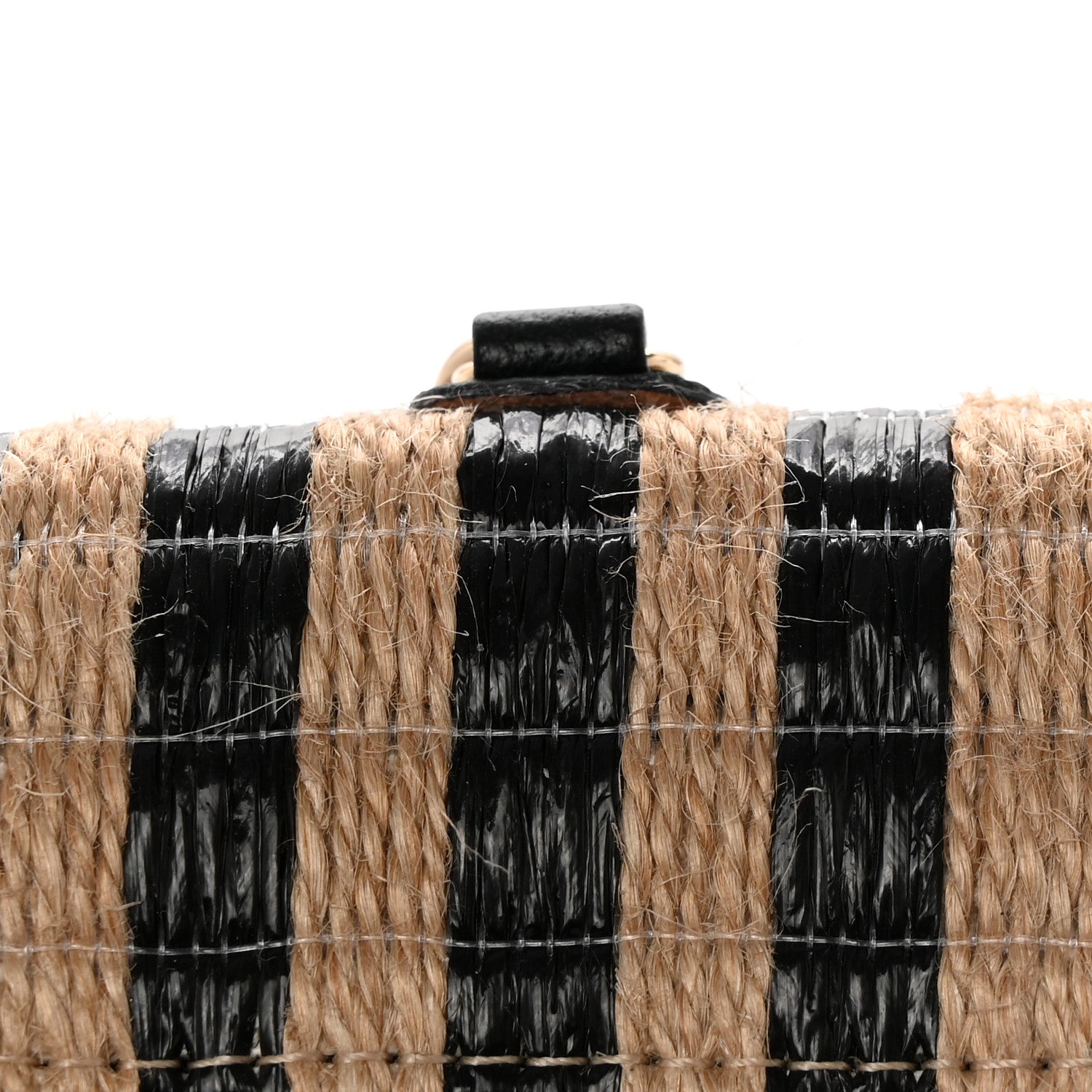 Chanel Raffia Jute Striped Airpods Pro Case Black Beige 9 of 10