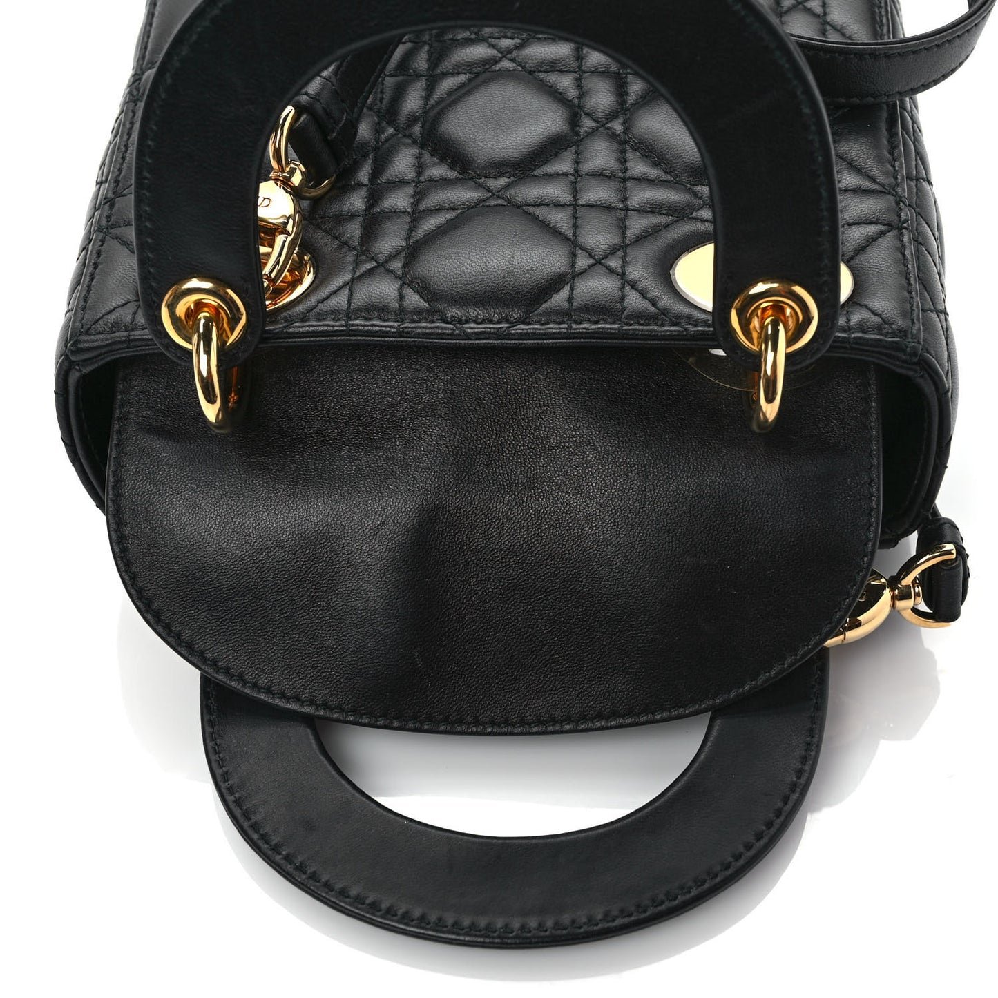 Lambskin Cannage Mini Lady Dior Black