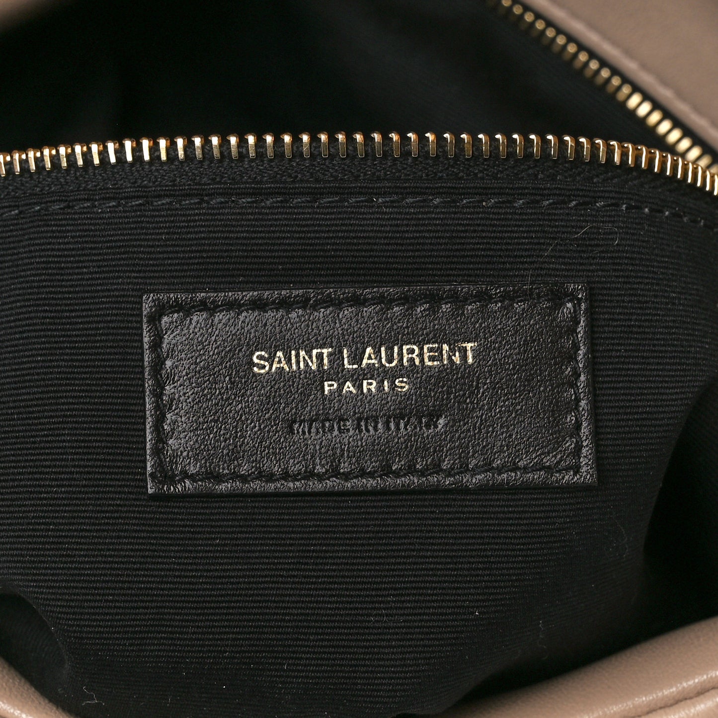 Lambskin Quilted Medium Loulou Puffer Monogram Chain Satchel Dark Beige