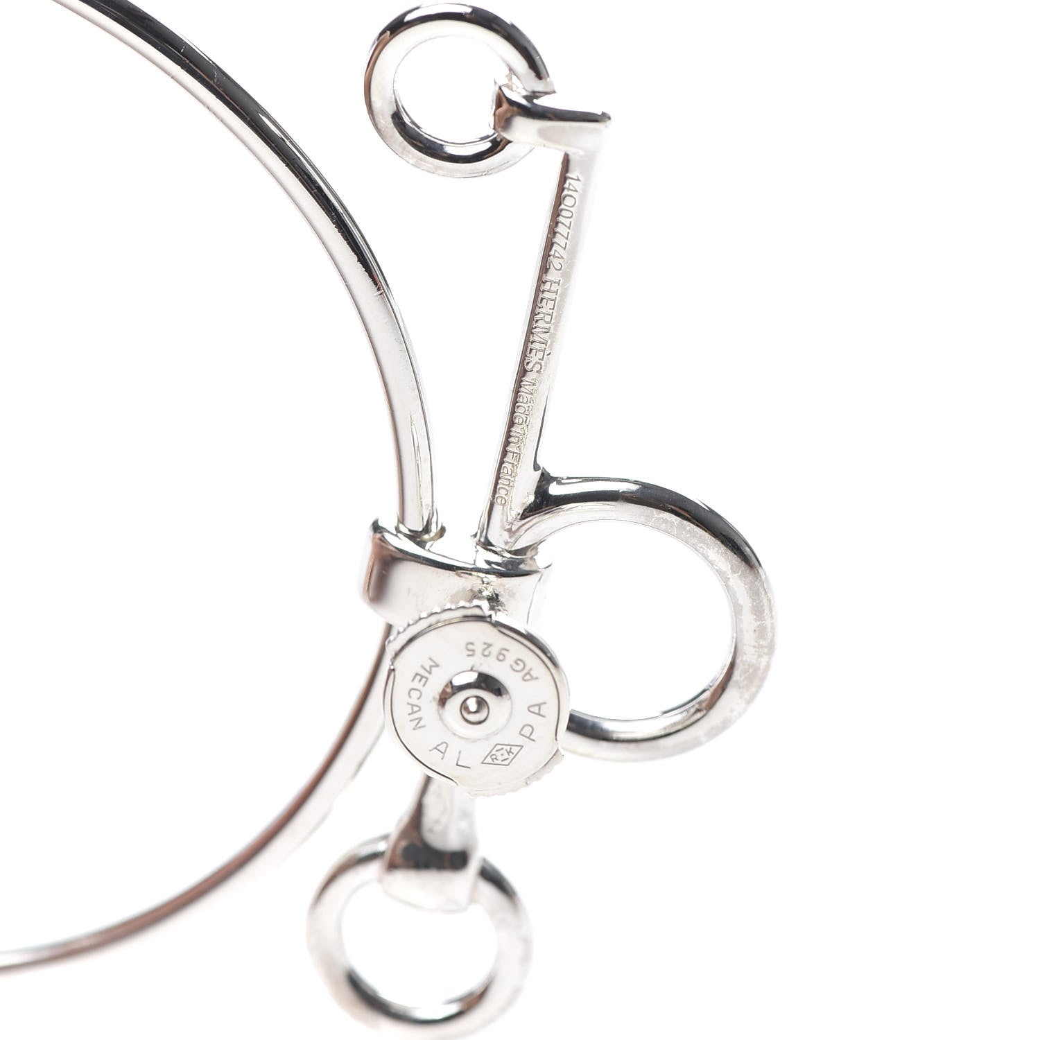 Hermes Sterling Silver Mors De Bride Earrings 4 of 5