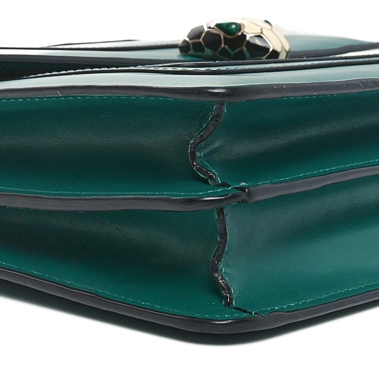 Bulgari Calfskin Serpenti Forever Shoulder Bag Emerald Green 8 of 9
