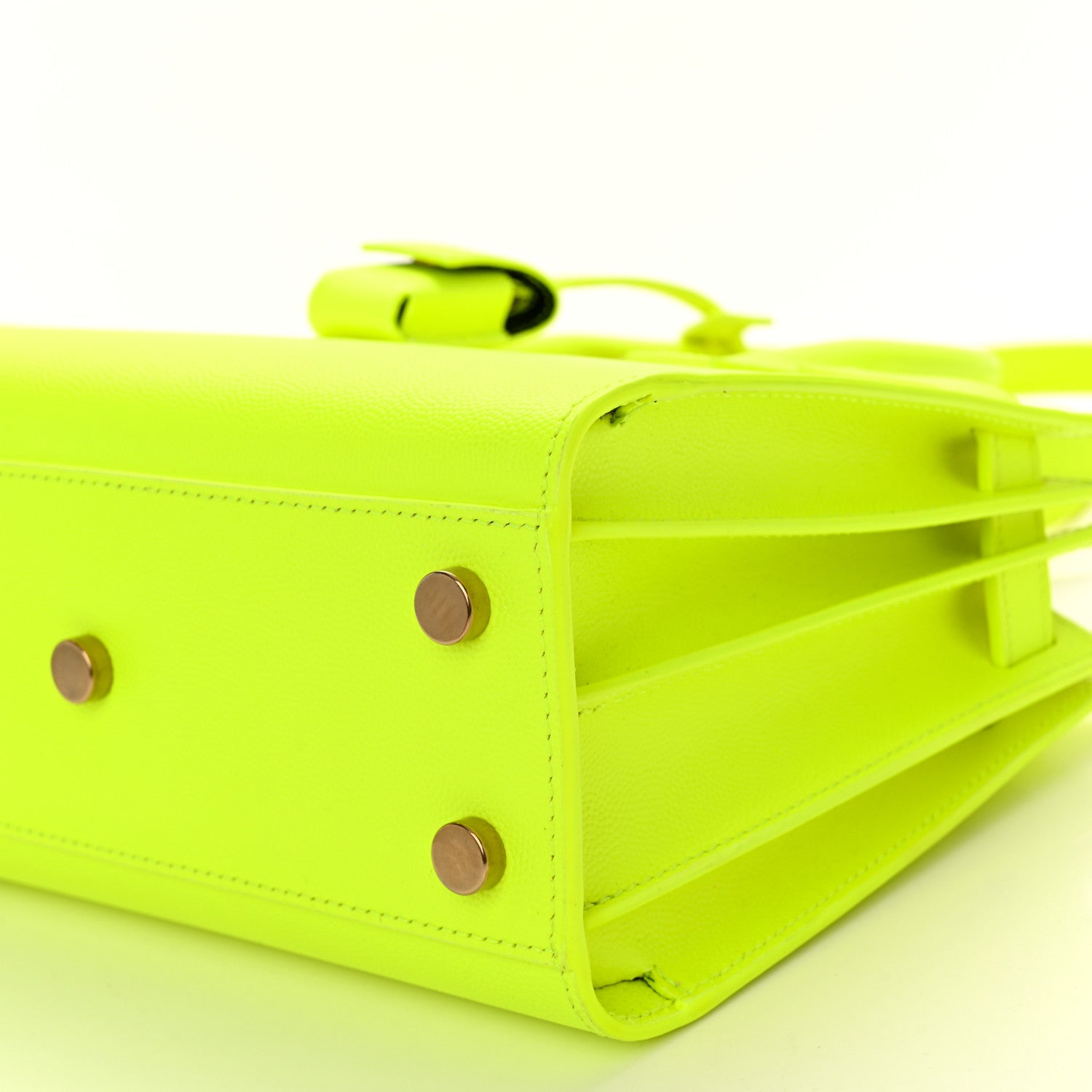Saint Laurent Calfskin Nano Sac De Jour Neon Yellow 10 of 10