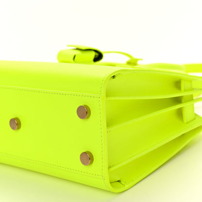 Saint Laurent Calfskin Nano Sac De Jour Neon Yellow 10 of 10