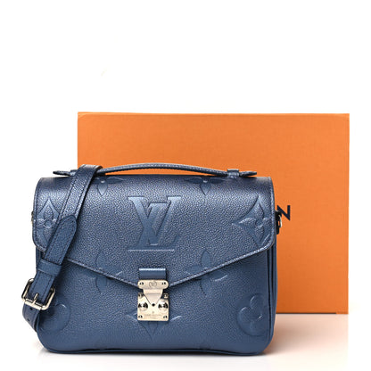 Louis Vuitton Metallic Empreinte Monogram Giant Pochette Metis Navy Nacre 10 of 10