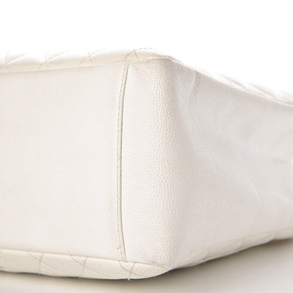 Chanel Caviar Quilted Grand Shopping Tote GST White 11 of 17