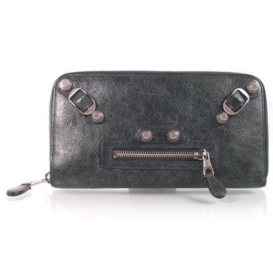 Balenciaga Agneau Compagnon Wallet GSH Anthracite 1 of 6