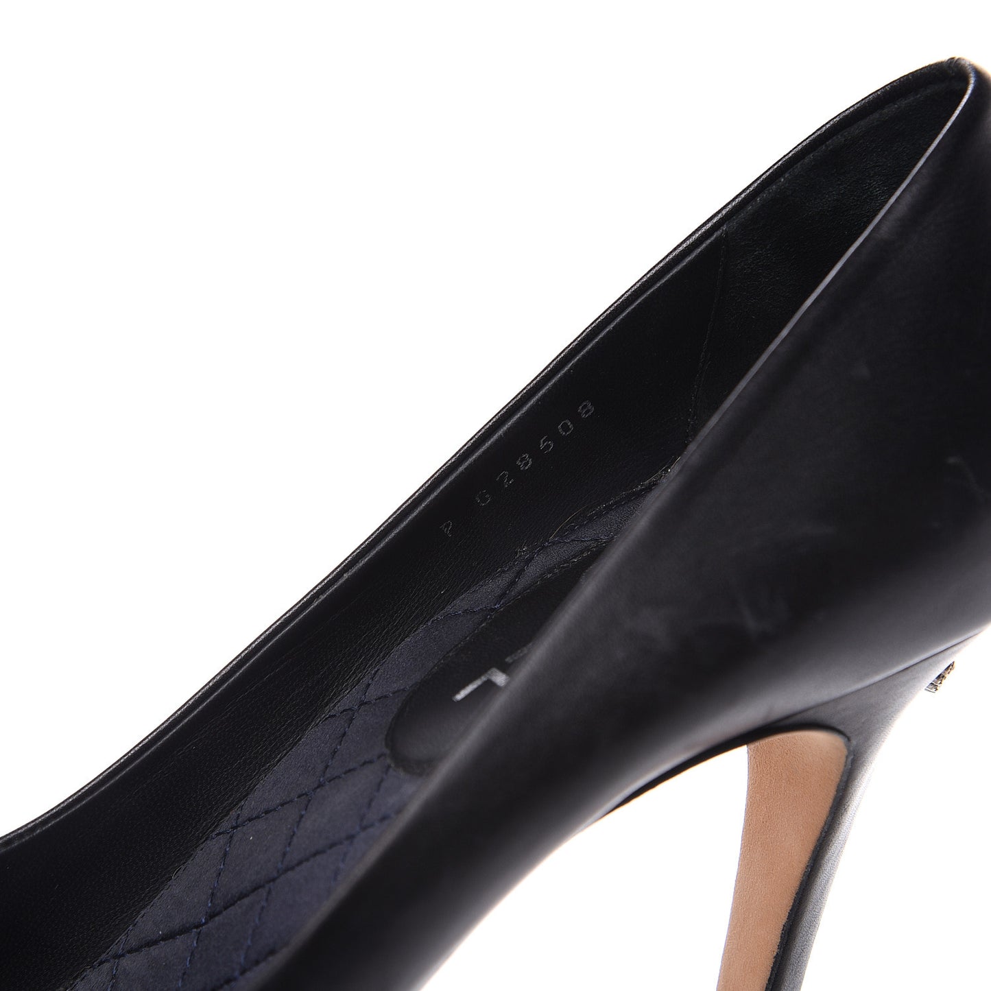 Lambskin Crystal CC Pumps 41.5 Black