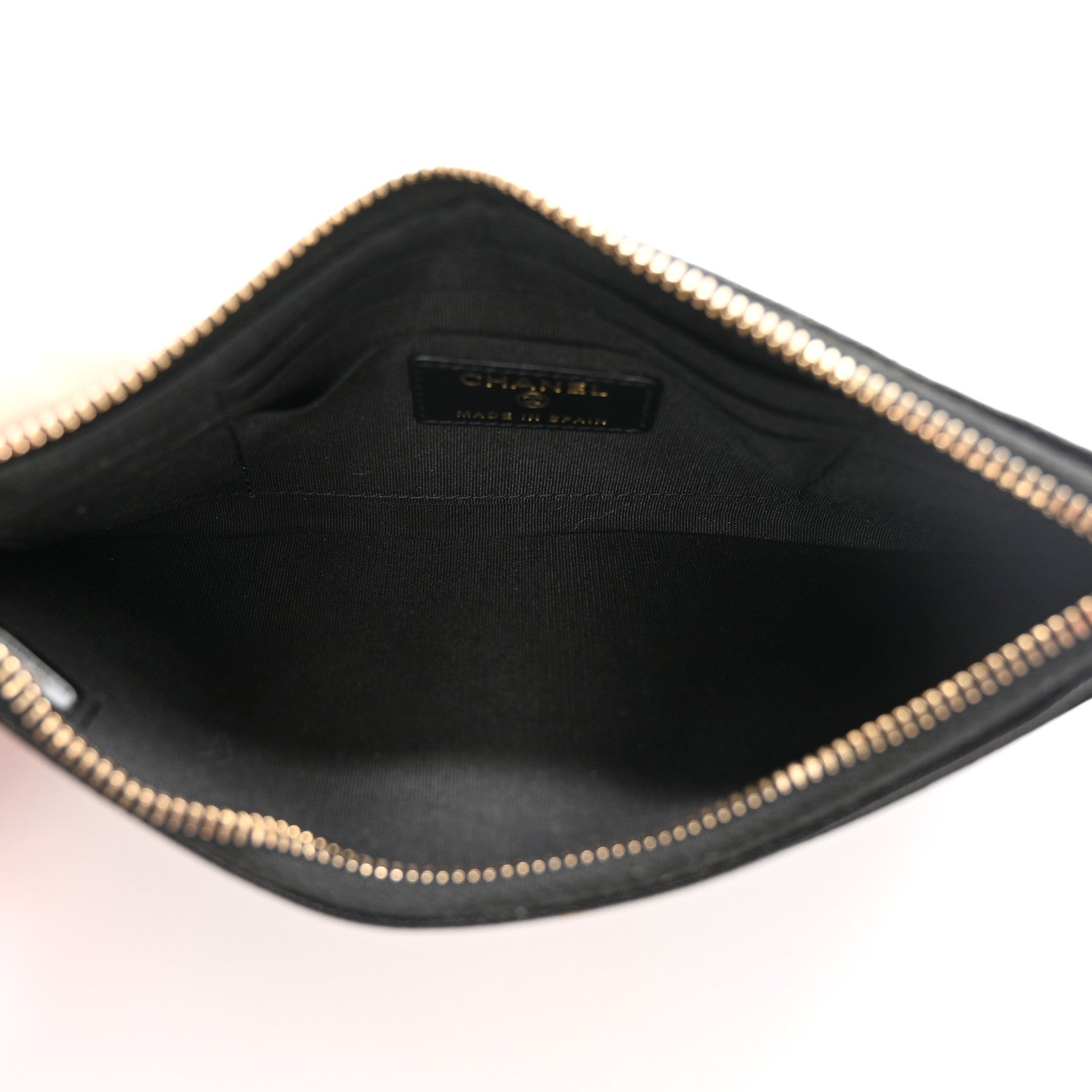 Chanel Caviar Quilted Classic Zip Boy Pouch Black 5 of 9