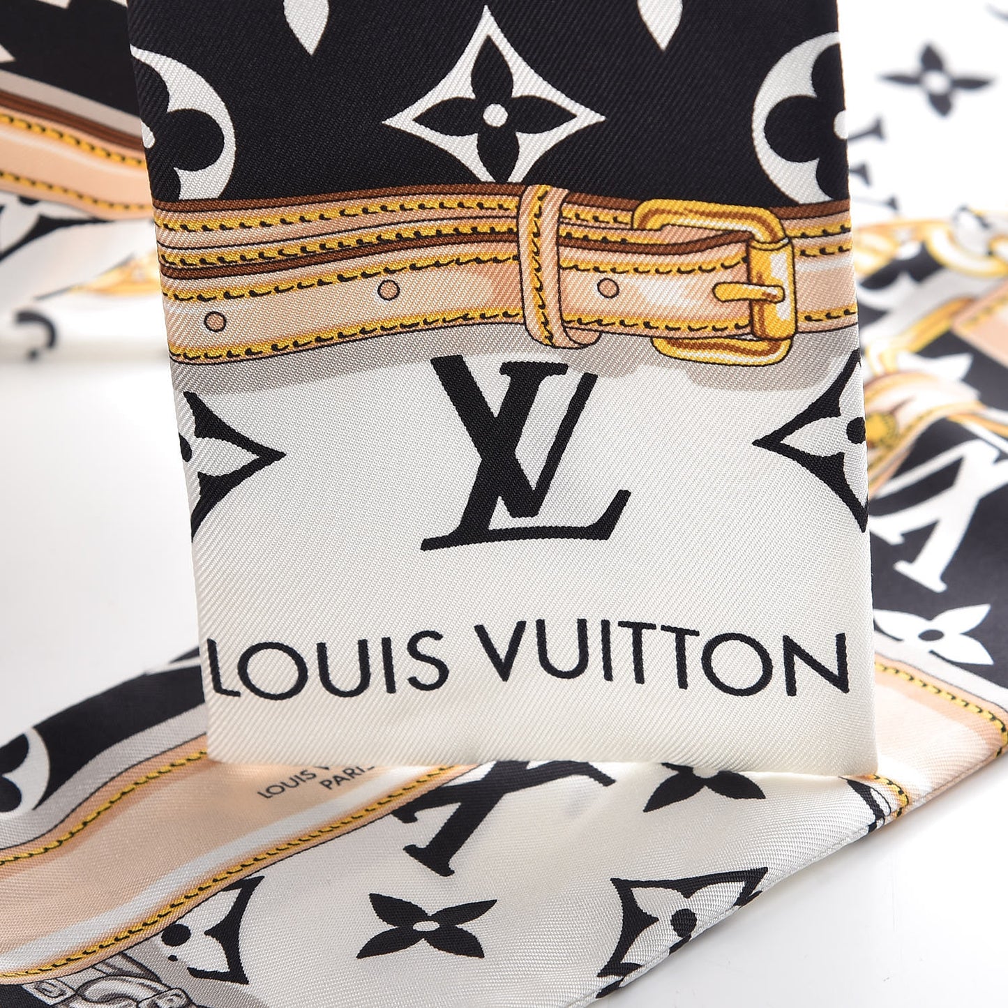 Silk Monogram Confidential Bandeau Black