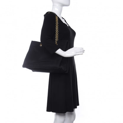 Prada Tessuto Nylon Chain Shoulder Bag Black 2 of 9