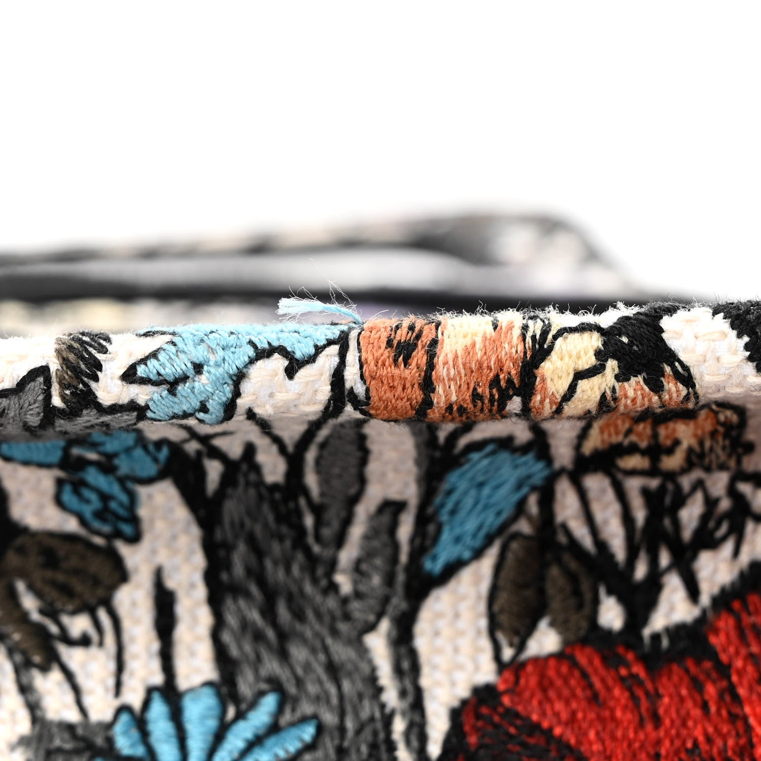 Christian Dior Canvas Embroidered Mille Fleurs Mini Book Tote Multicolor 11 of 11