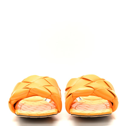 Bottega Veneta Nappa Maxi Intrecciato Lido Flat Sandals 39 Tangerine 2 of 7