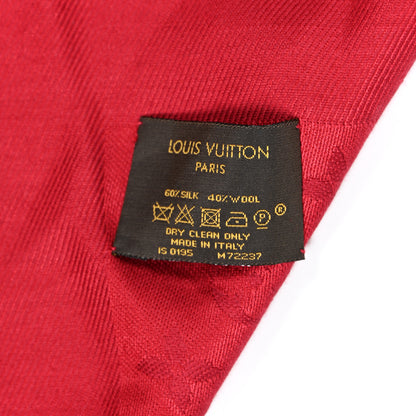 Louis Vuitton Silk Wool Monogram Shawl Pomme D'Amour 3 of 4