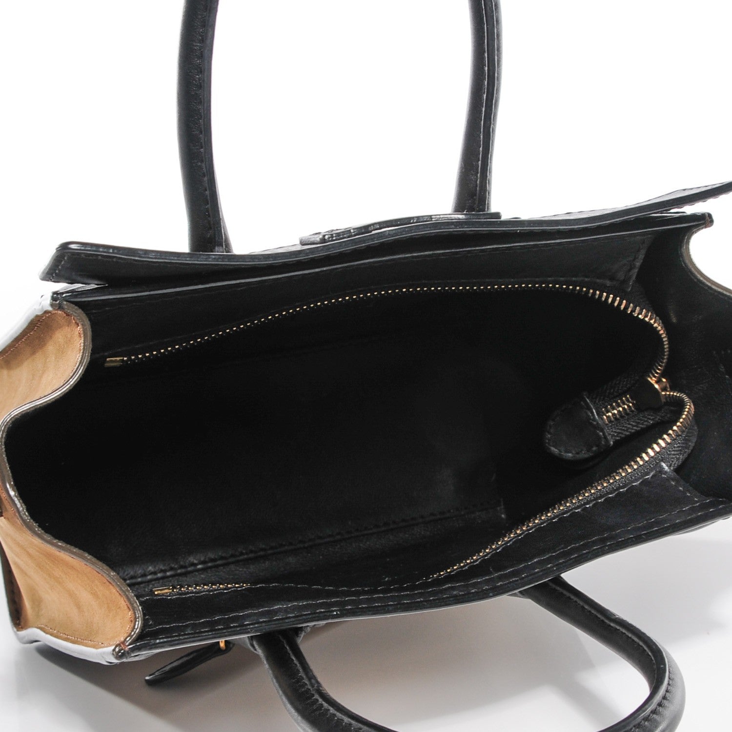 Celine Nubuck Smooth Calfskin Nano Tri-Color Luggage Beige 5 of 8