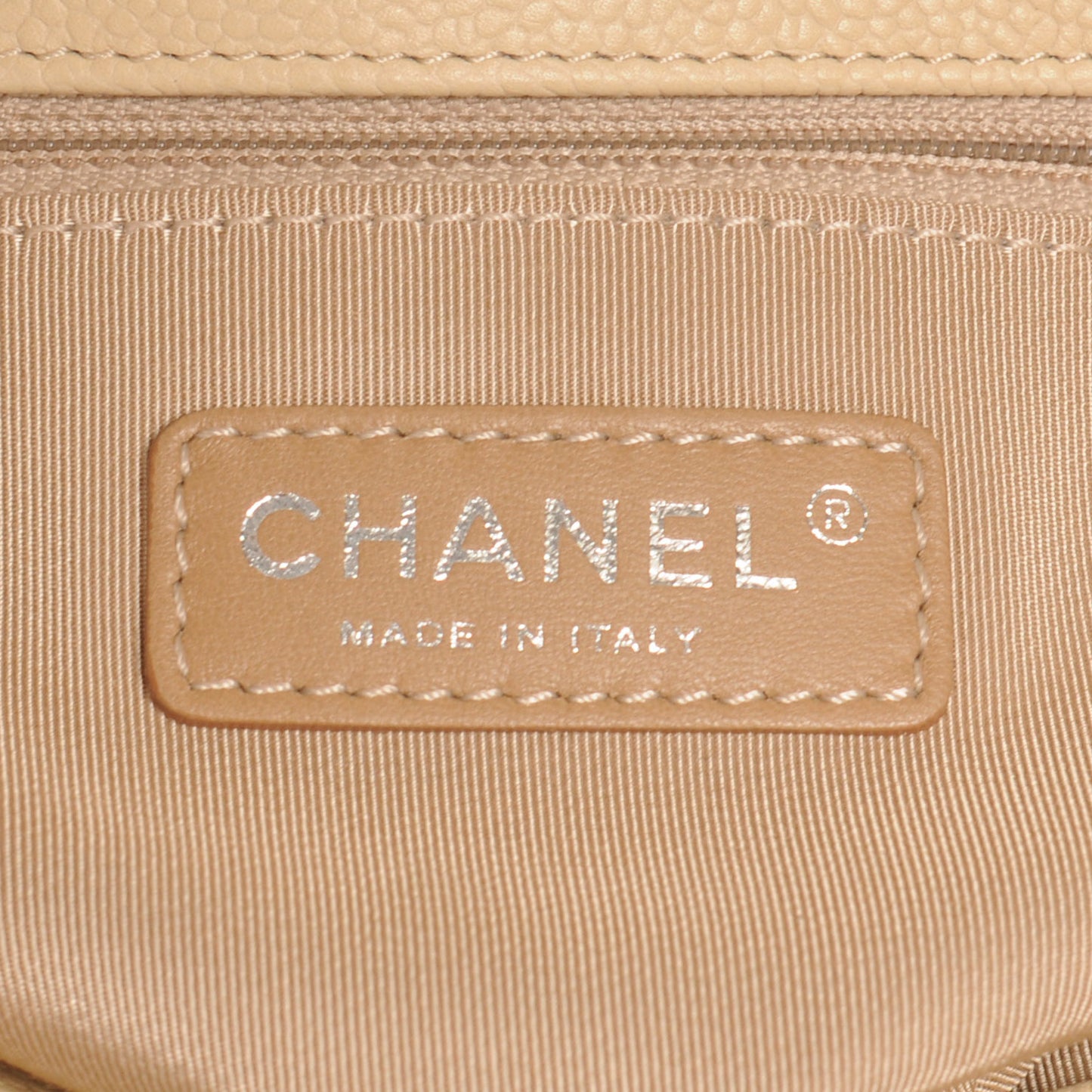 Caviar Timeless CC Shopping Tote Beige