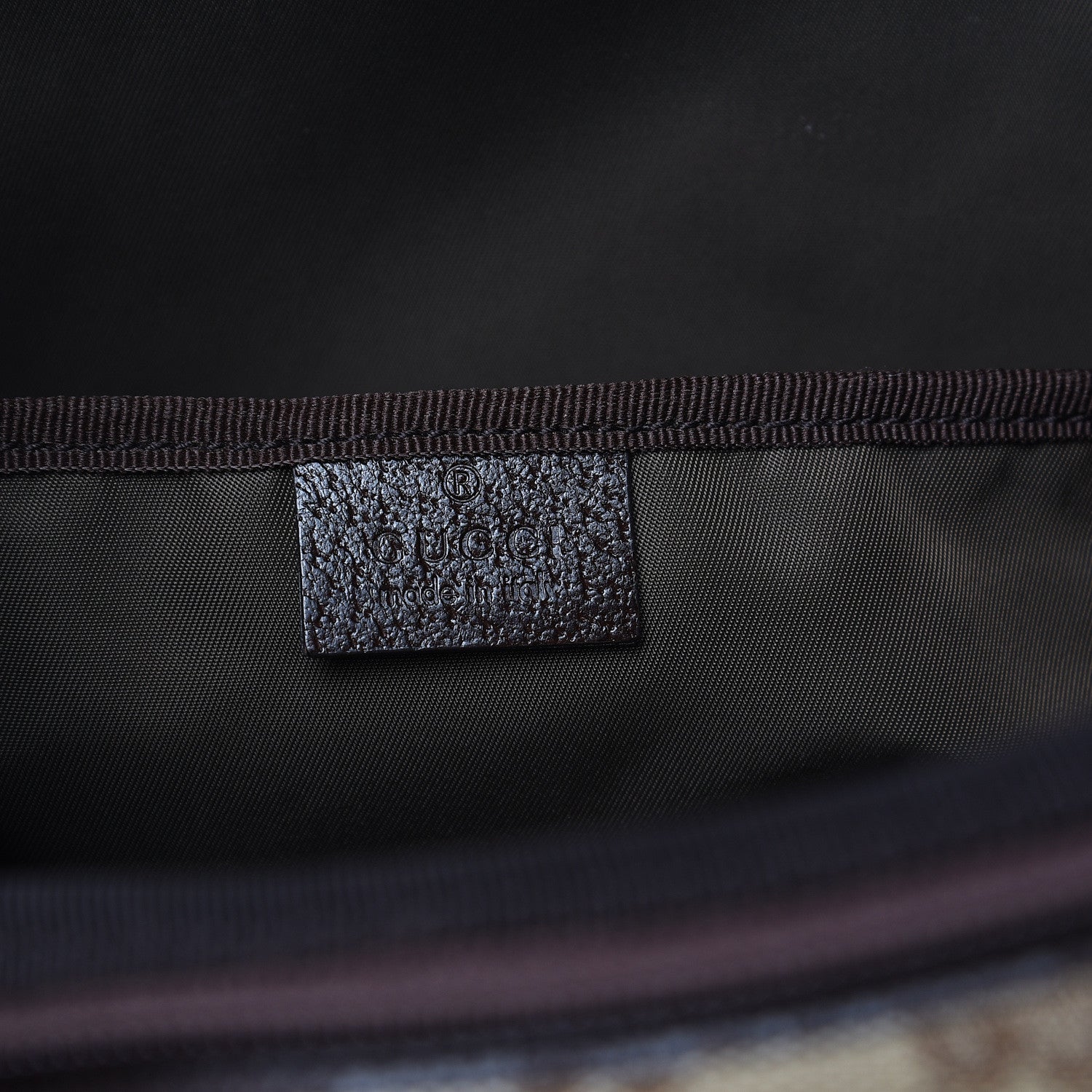 Gucci Monogram Natural Pigskin Large Diaper Bag Beige Ebony Cocoa Dark Chocolate 6 of 17