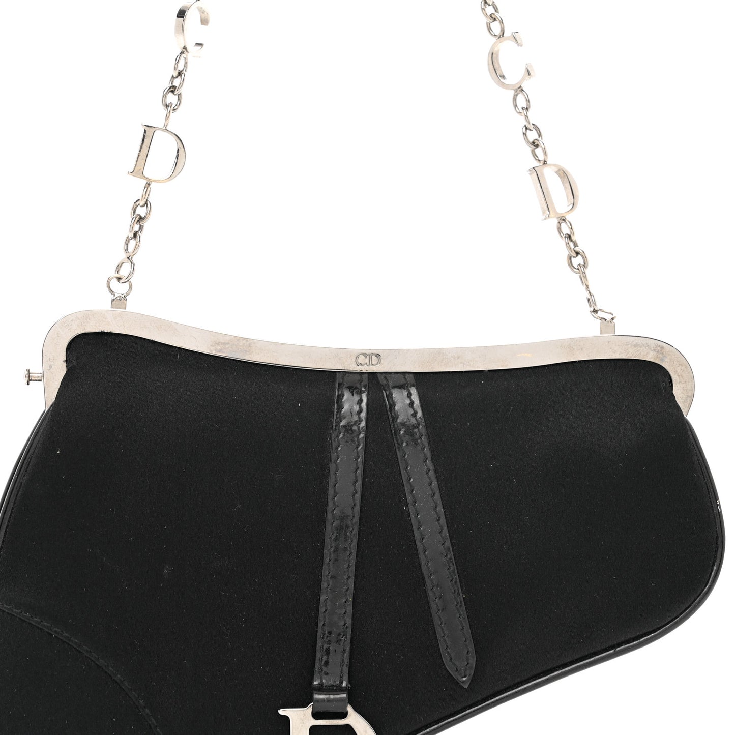 Satin Mini Frame Saddle Black