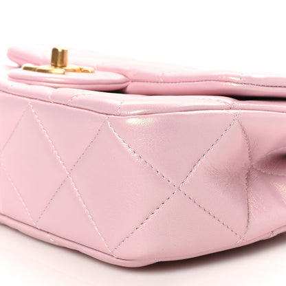 Chanel Pearly Lambskin Quilted Pearl Small Flap Pink 10 of 11