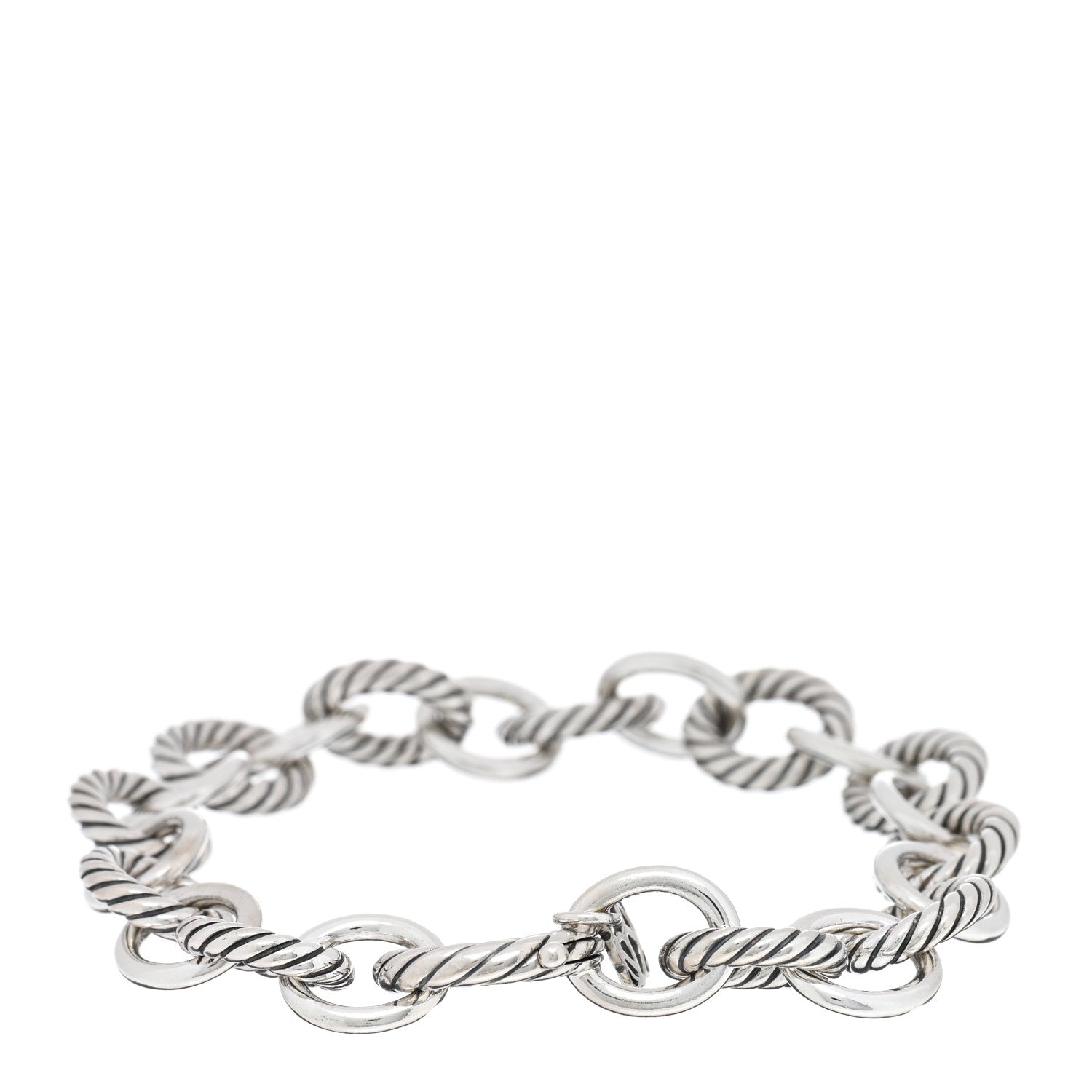 David Yurman Sterling Silver 10mm Medium Oval Link Bracelet 2 of 3