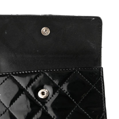 Chanel Patent Quilted Brilliant Compact Wallet Black 13 of 14
