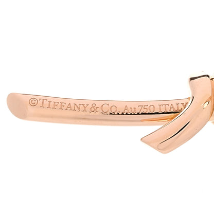 Tiffany 18K Rose Gold Diamond Tiffany Knot Earrings 4 of 6