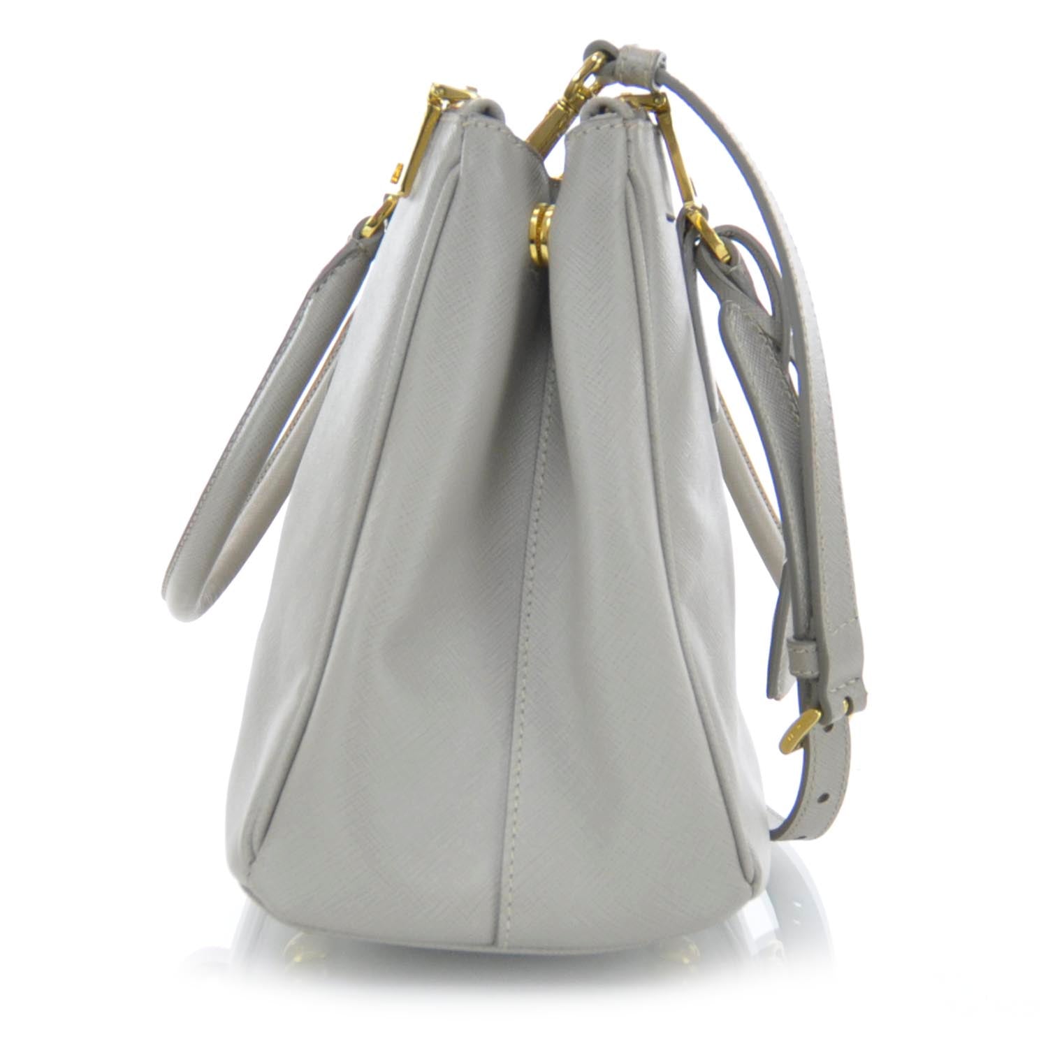 Prada Saffiano Lux Double Zip Tote Pomice 5 of 11