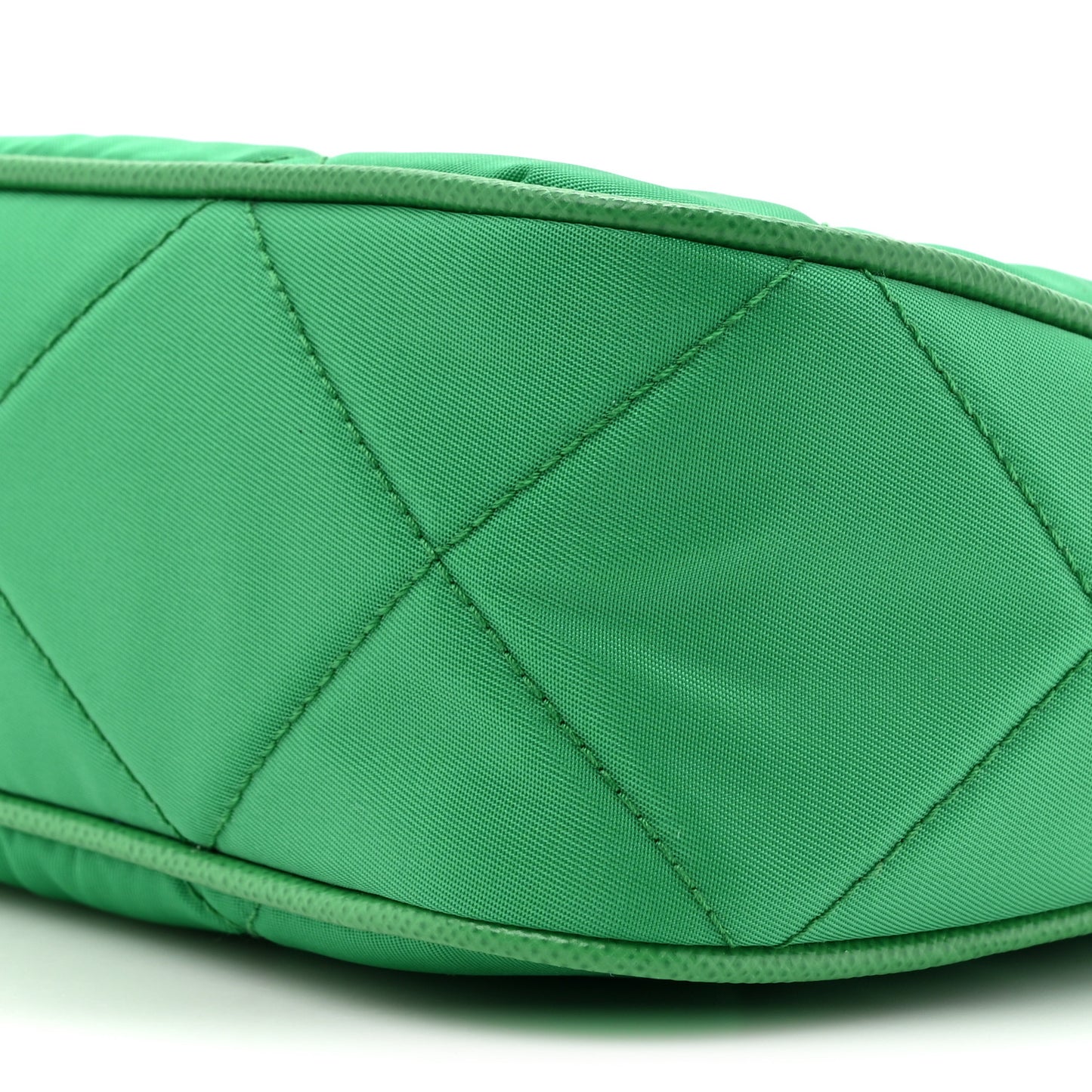 Re-Nylon Saffiano Stitched Mini Re-Edition 1995 Chaine Shoulder Bag Menta