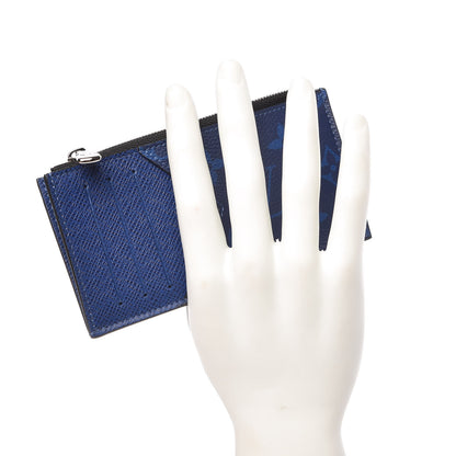 Louis Vuitton Monogram Taiga Coin Card Holder Cobalt 2 of 7