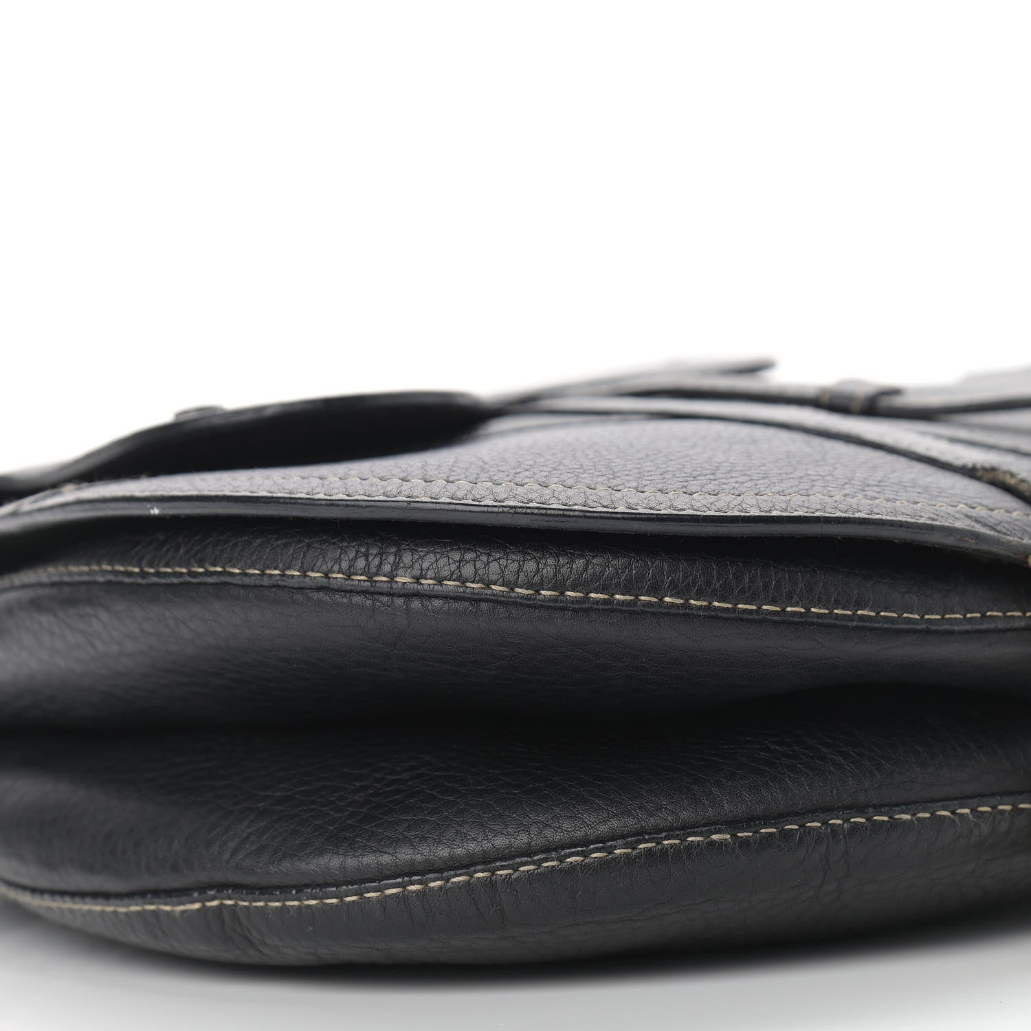 Christian Dior Grained Calfskin Double Saddle Bag Black 7 of 12