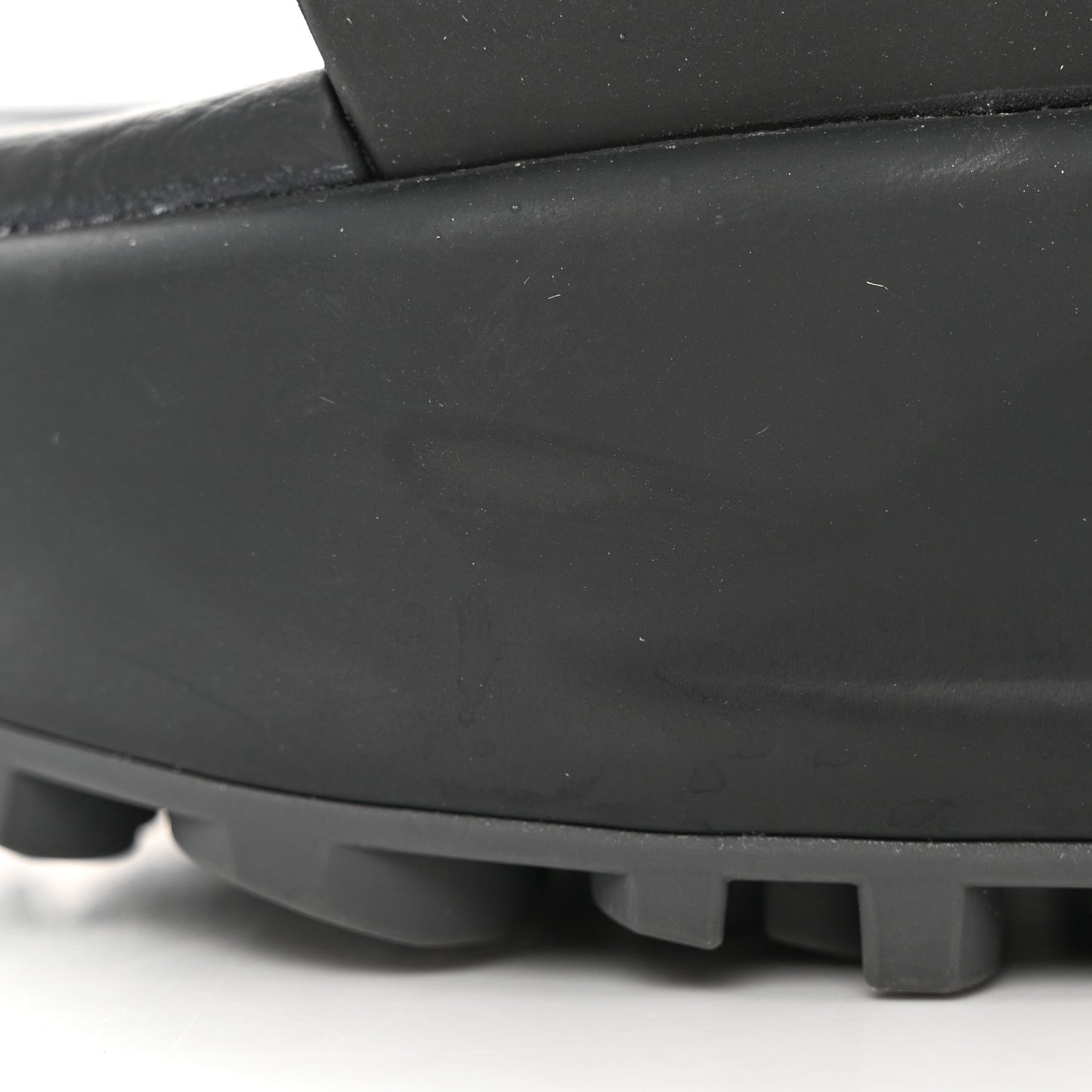 Soft Rubber Womens Interlocking G Platform 42mm Slide Sandals 36 Black