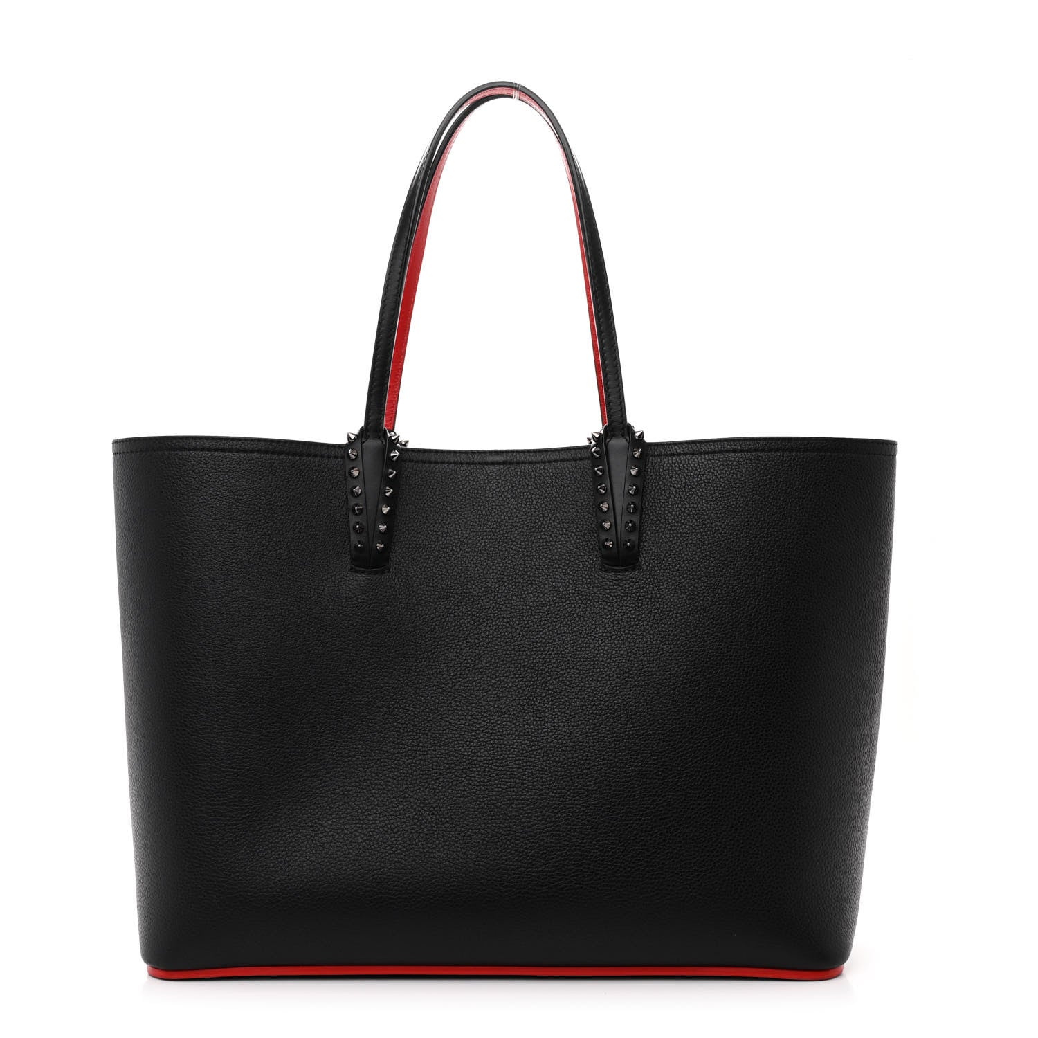 Christian Louboutin Calfskin Spikes East West Cabata Tote Black 1 of 13