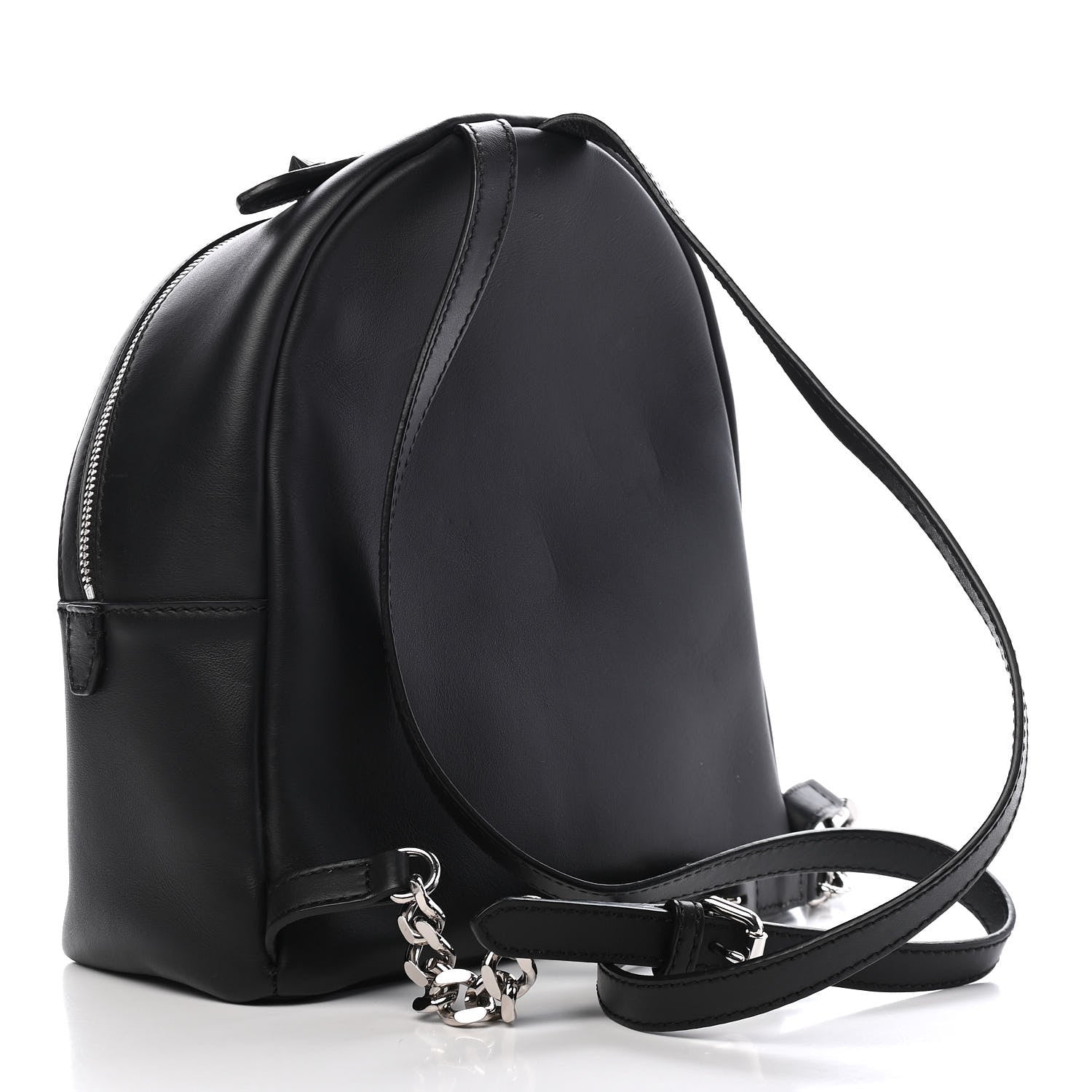 Fendi Vitello Century Fun Fair Metal Studded Mini Backpack Black Multicolor 3 of 9