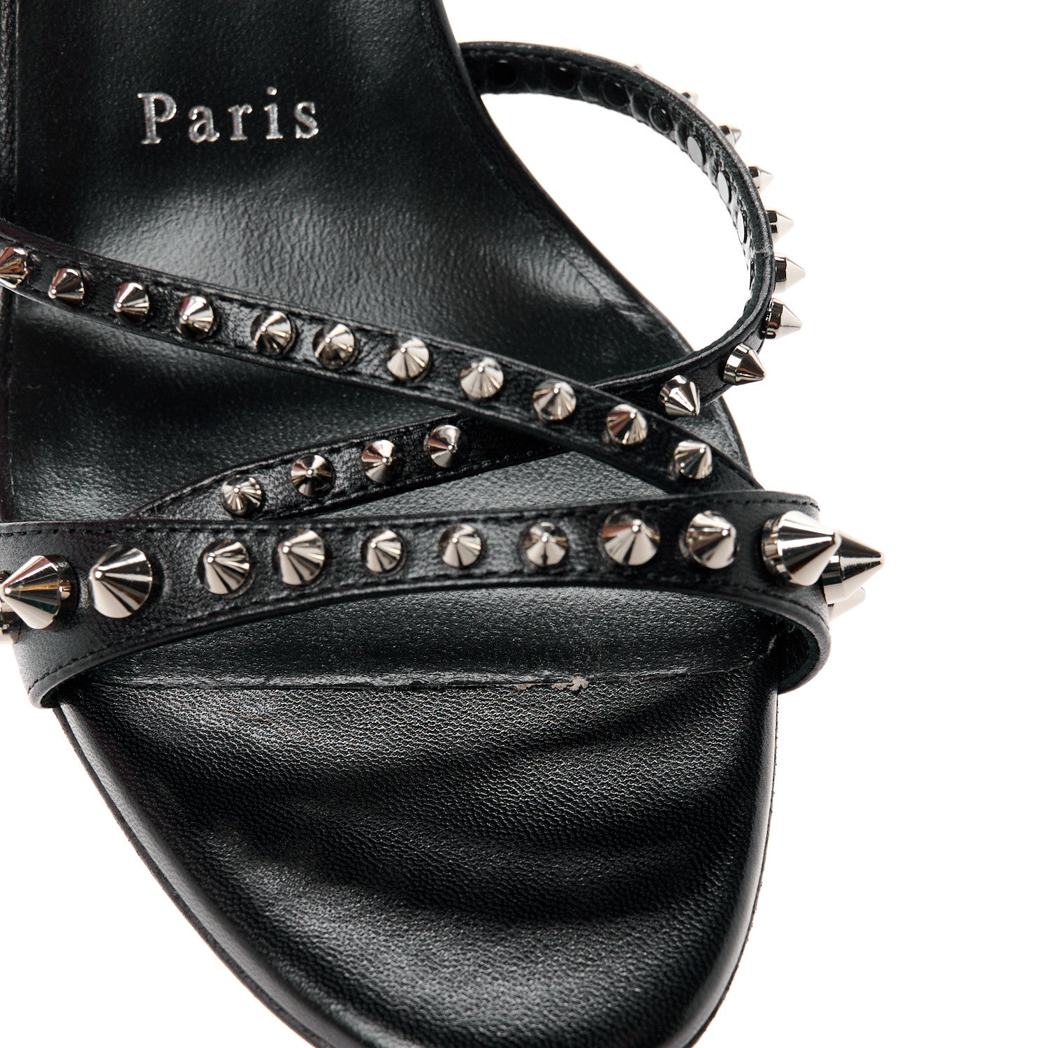 Christian Louboutin Nappa Tatoosh 85 Sandals 38.5 Black 9 of 9