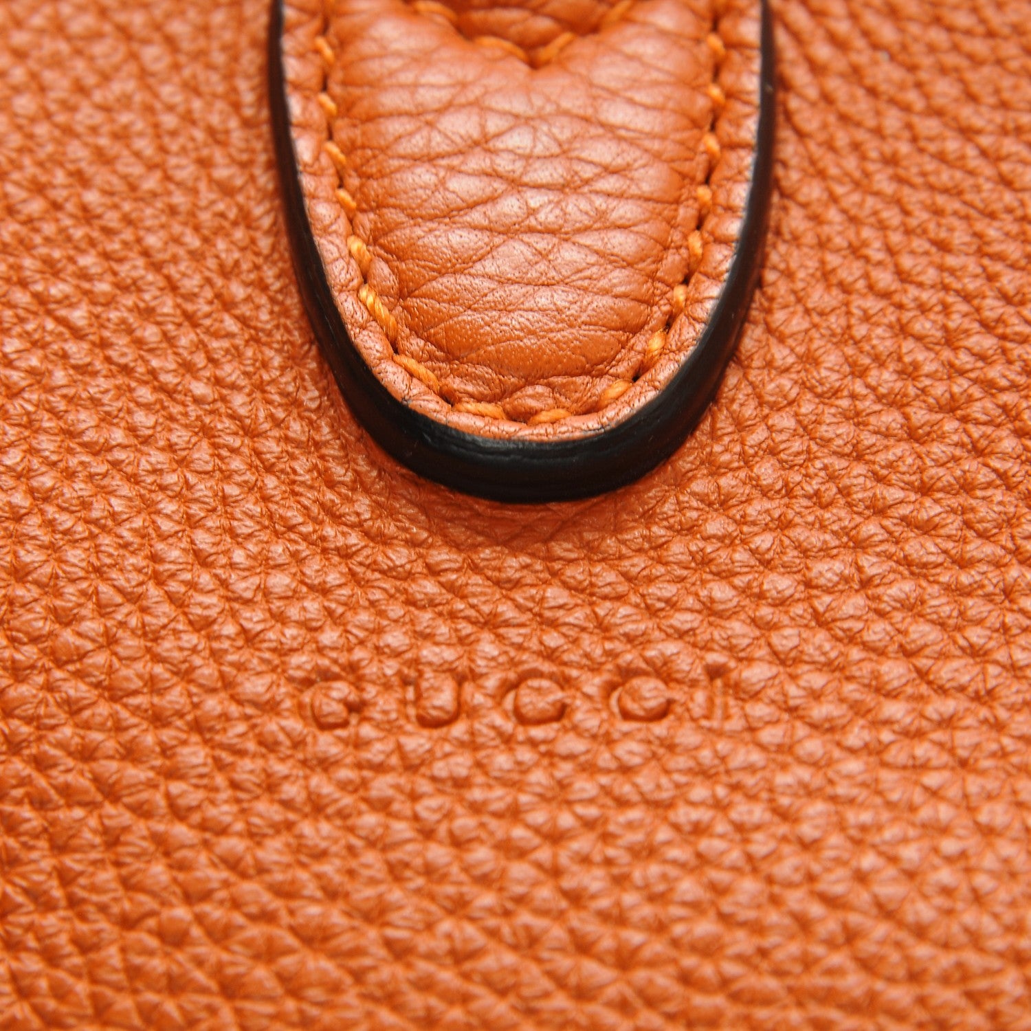 Gucci Soft Grained Calfskin Small Jackie Bucket Bag Orange 10 of 11