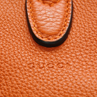 Gucci Soft Grained Calfskin Small Jackie Bucket Bag Orange 10 of 11