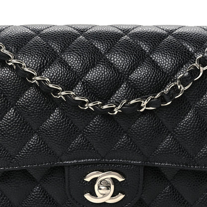Chanel Caviar Quilted Medium Double Flap Black 9 of 12
