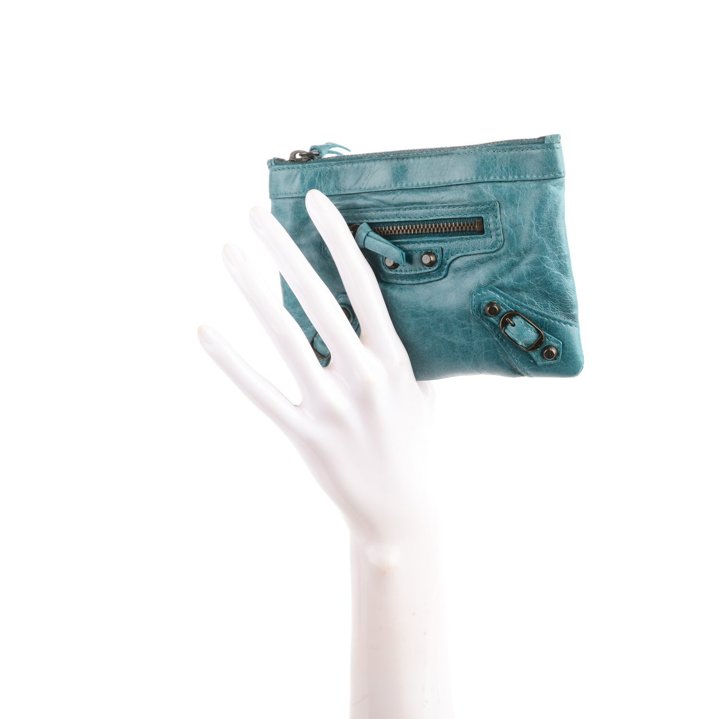 Chevre Classic Hardware M Porte-Monnaie Coin Purse Bleu India