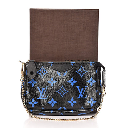 Louis Vuitton Colored Monogram Mini Pochette Accessories Blue Black 10 of 10