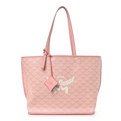 MCM Lauretos Nappa Medium Himmel Shopper Tote Pink 1 of 11