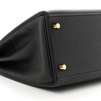 Hermes Togo Kelly Retourne 28 Black 9 of 12