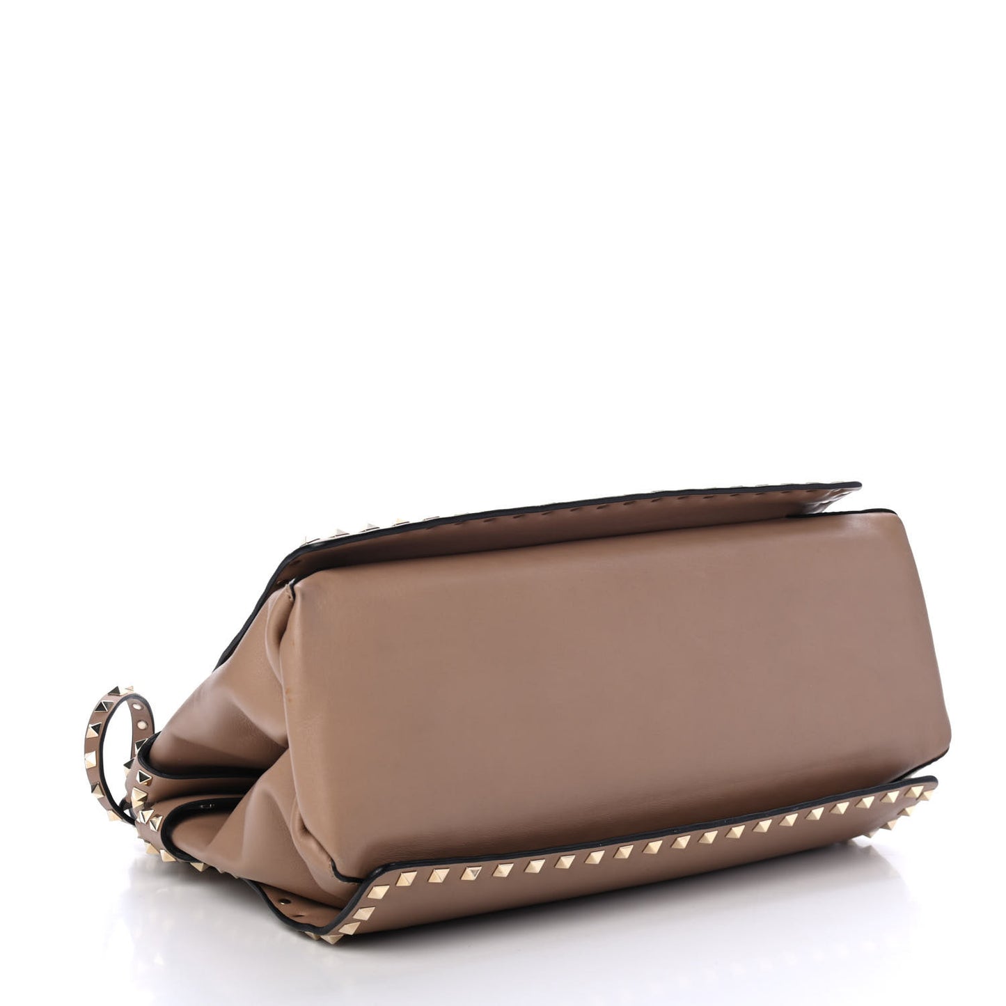 Vitello Rockstud Flip Lock Tote Alpaca