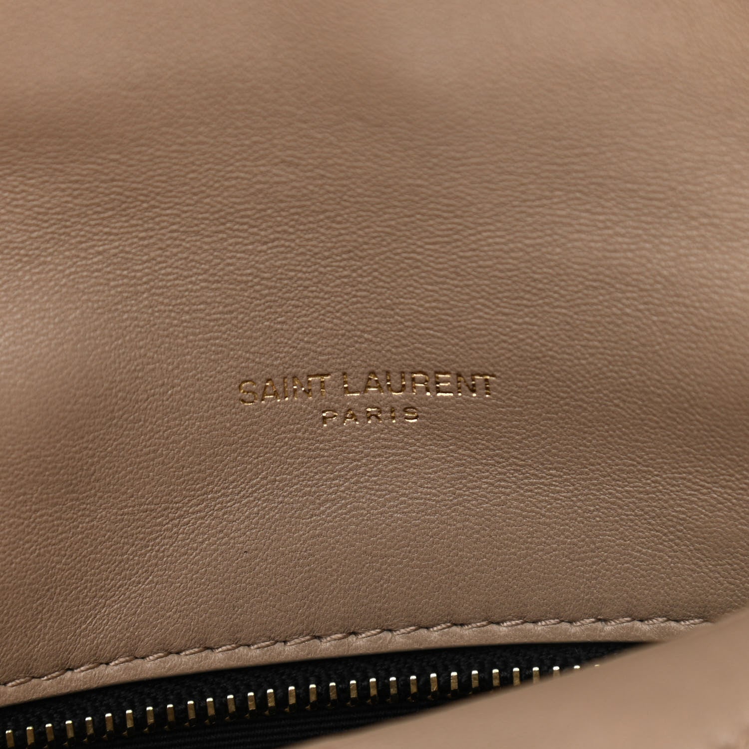 Saint Laurent Lambskin Quilted Toy Loulou Puffer Monogram Chain Satchel Nude Powder 5 of 10